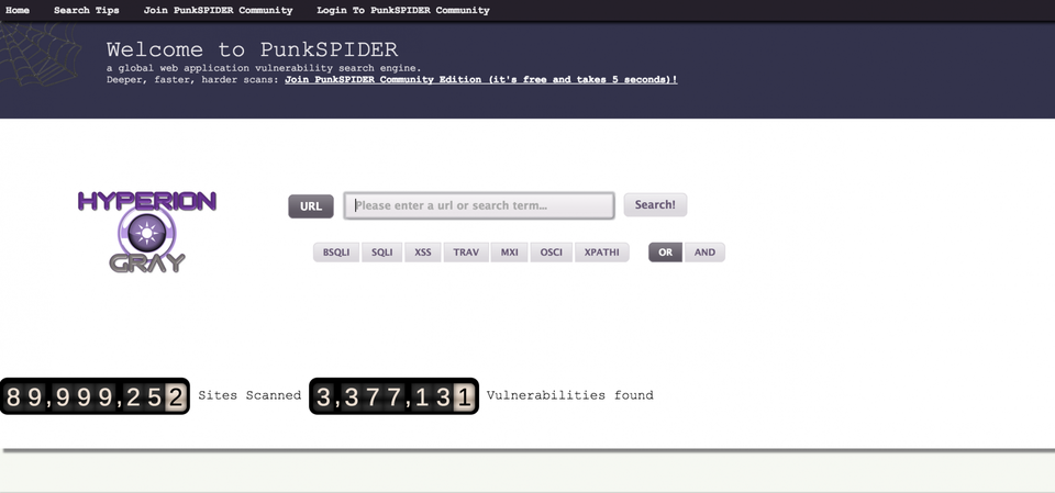 yqyfngyudalju4rqo3mjnjcdts8 - PunkSpider: поисковик уязвимых сайтов готов к рестарту