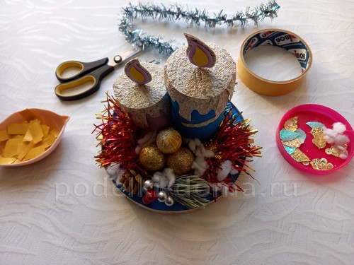 Как сделать свечу из картона и фоамирана — 3 МК