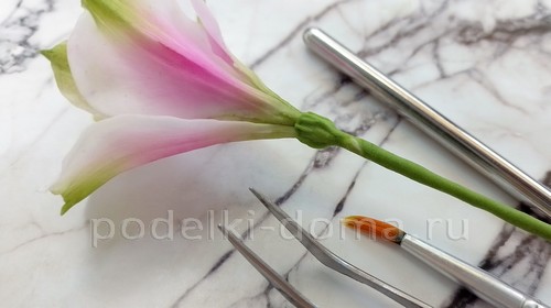 Цветок альстромерия из холодного фарфора Цветок альстромерия из холодного фарфора