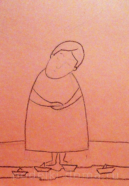 Рисуем пастелью ангела в наивном стиле Рисуем пастелью ангела в наивном стиле