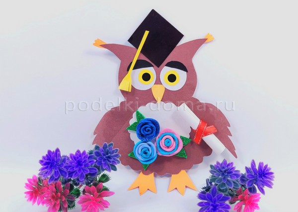 Аппликация из бумаги и пластилина «Модная сорока»