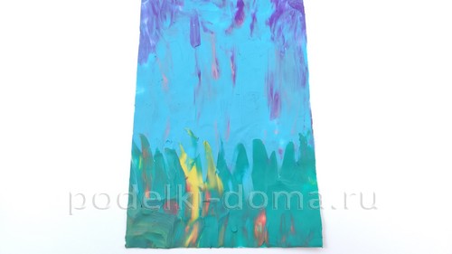 Аппликация из пластилина «Котик с букетом»