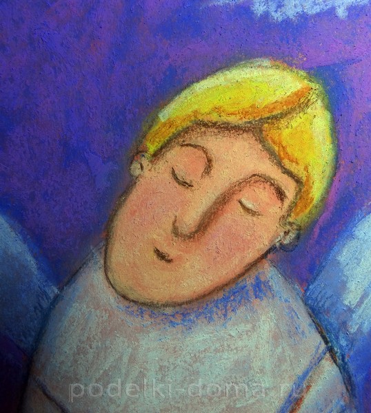 Рисуем пастелью ангела в наивном стиле Рисуем пастелью ангела в наивном стиле