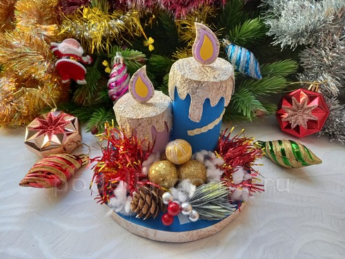 Как сделать свечу из картона и фоамирана — 3 МК