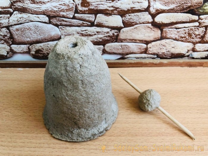 Как сделать елочная игрушку «Колокольчик» из бумаги