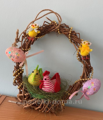 Пасхальная композиция из подручных материалов Пасхальная композиция из подручных материалов