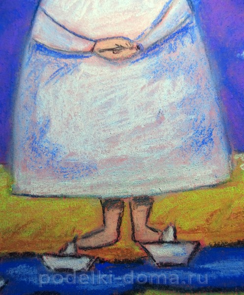 Рисуем пастелью ангела в наивном стиле Рисуем пастелью ангела в наивном стиле