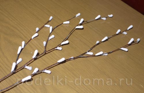 Аппликация «Верба» из пластилина Аппликация «Верба» из пластилина