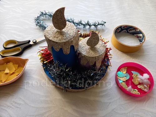 Как сделать свечу из картона и фоамирана — 3 МК