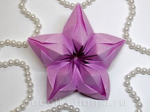 Кленовый лист из бумаги, оригами
