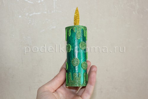 Как сделать свечу из картона и фоамирана — 3 МК