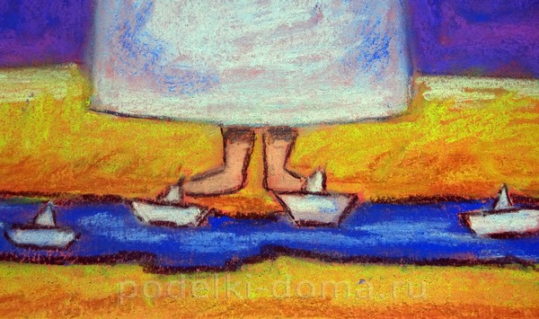 Рисуем пастелью ангела в наивном стиле Рисуем пастелью ангела в наивном стиле