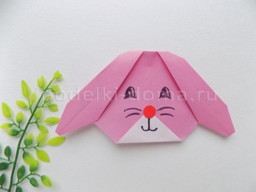 Зайчик из бумаги (оригами)