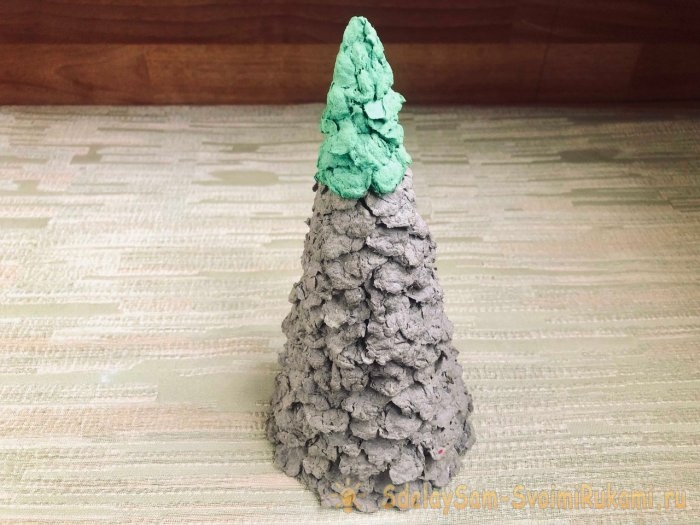 Новогодняя елочка из упаковки для яиц Новогодняя елочка из упаковки для яиц