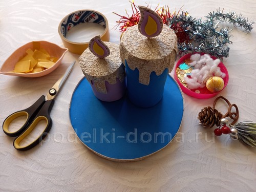 Как сделать свечу из картона и фоамирана — 3 МК