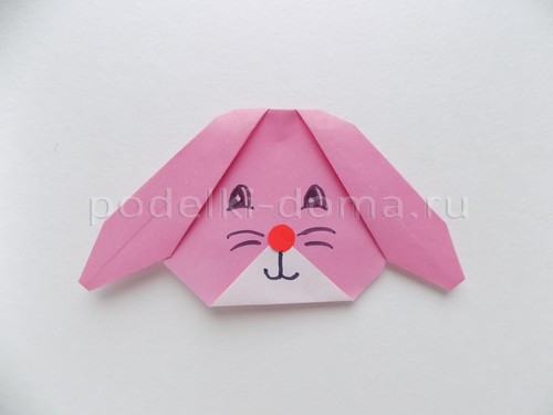 Зайчик из бумаги (оригами)