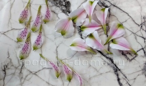 Цветок альстромерия из холодного фарфора Цветок альстромерия из холодного фарфора