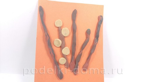 Аппликация «Верба» из пластилина Аппликация «Верба» из пластилина