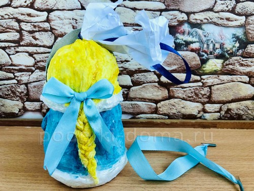 Снегурочка из смешанного папье-маше Снегурочка из смешанного папье-маше