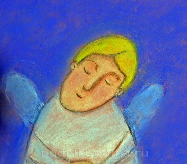 Рисуем пастелью ангела в наивном стиле Рисуем пастелью ангела в наивном стиле