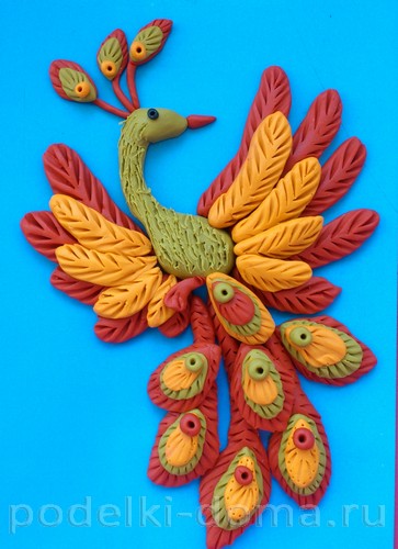 Аппликация из бумаги и пластилина «Модная сорока»