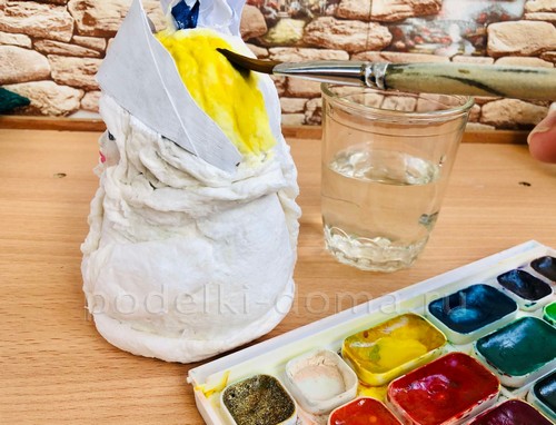 Снегурочка из смешанного папье-маше Снегурочка из смешанного папье-маше