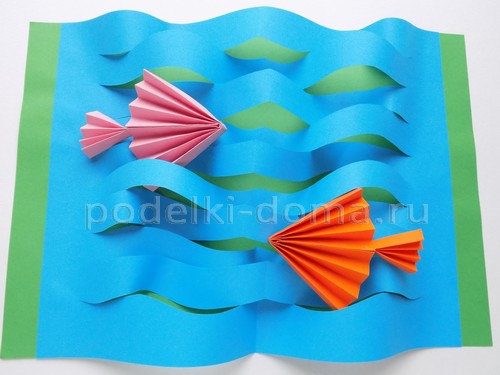 Объёмная аппликация «Рыбки» Объёмная аппликация «Рыбки»