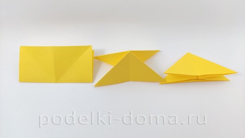 Поделка «Подсолнух» в технике оригами