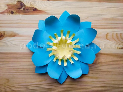 Голубая лилия из бумаги Голубая лилия из бумаги